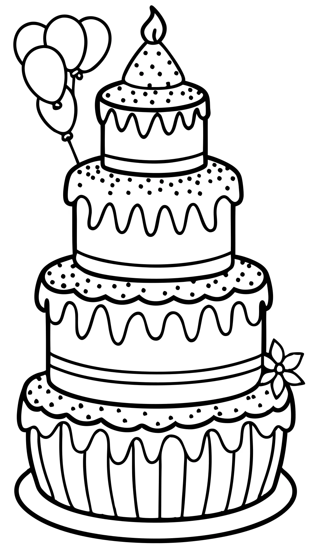 coloriage imprimable gâteau